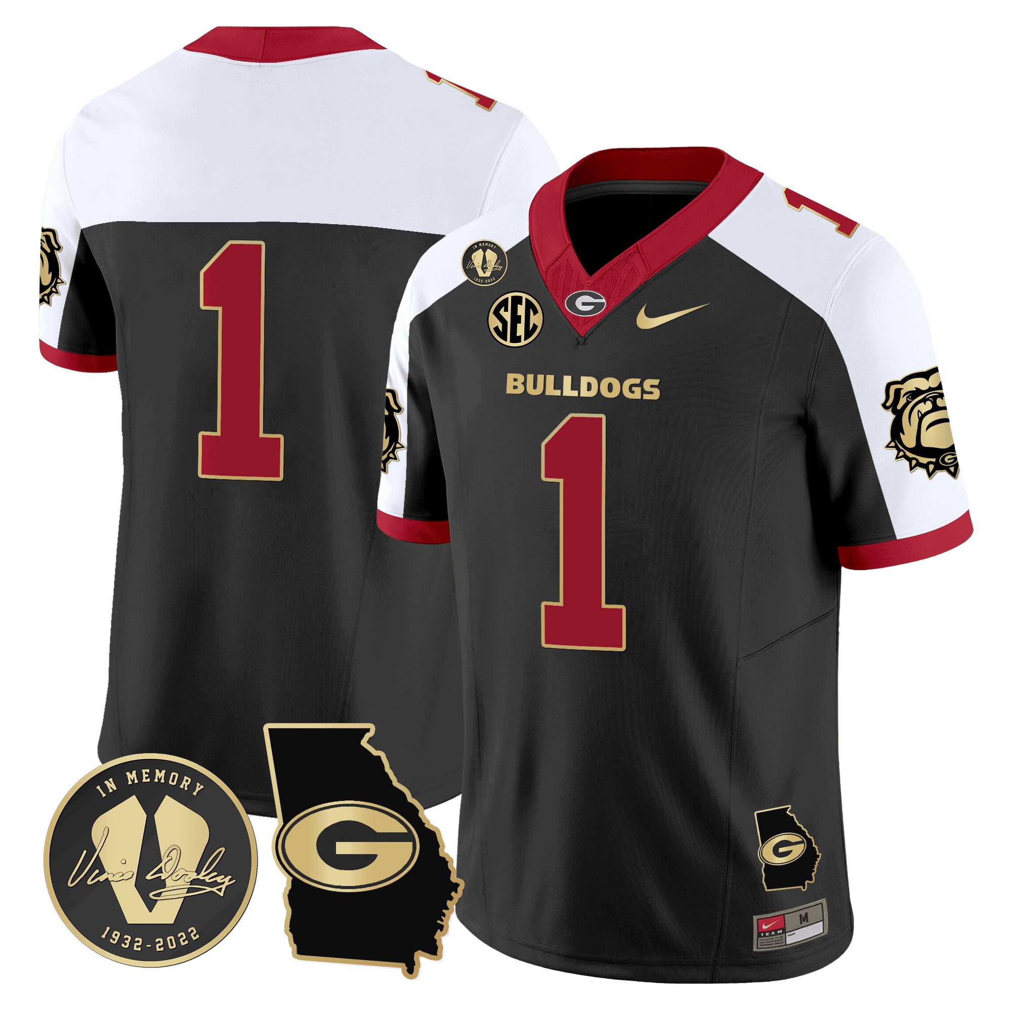 Men Georgia Bulldogs #1 No Name Black 2024 Nike Vapor NCAA Jersey->indianapolis colts->NFL Jersey